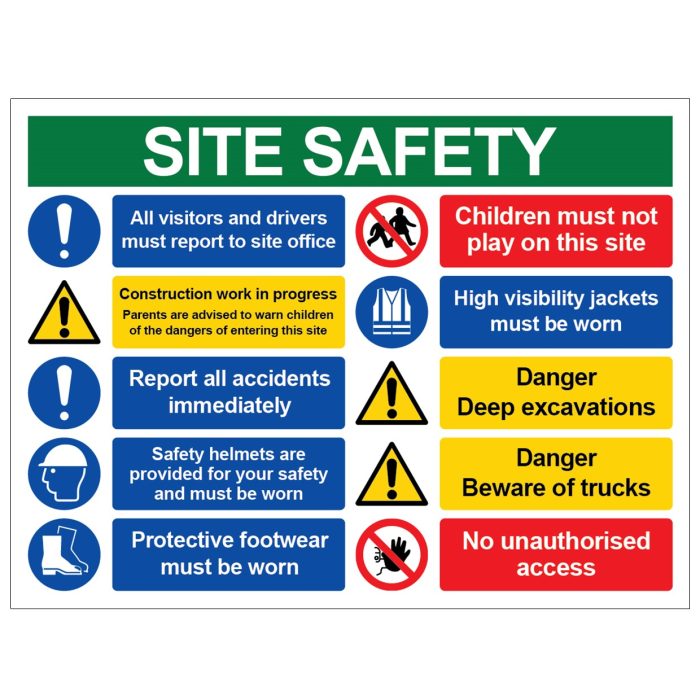 'Site Safety' Sign (400 x 300mm) - 10 - Image 1