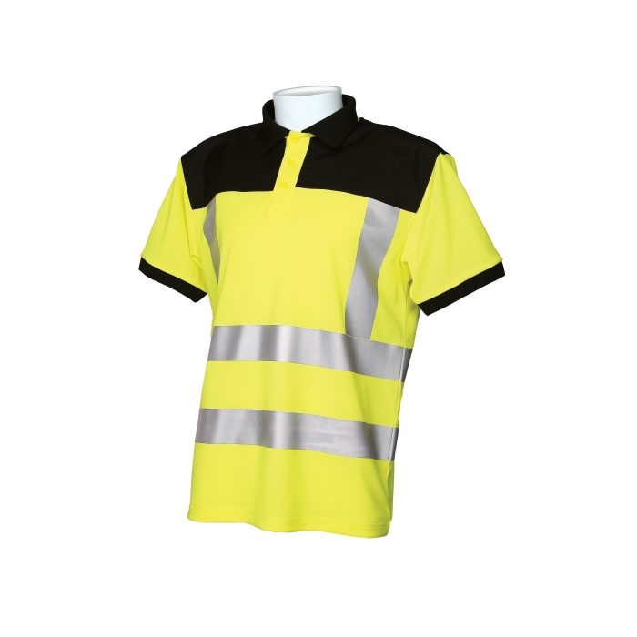Scaffshirt Hi Vis Polo Shirt - Hi-Vis Yellow Small 5 - Image 1