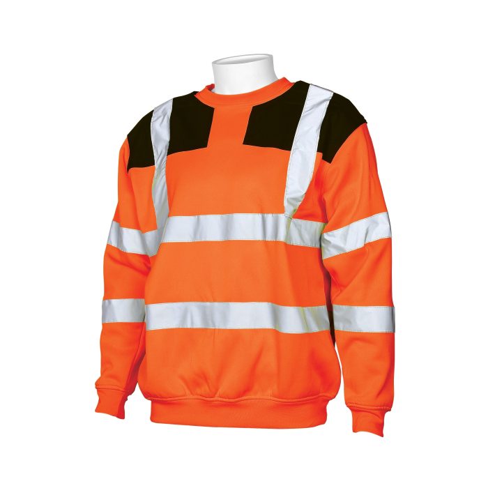 Scaffsweat Hi Vis Sweatshirt - Hi-Vis Orange Large 3 - Image 1