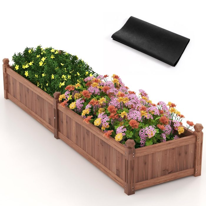 Giantex Wood Raised Garden Bed - Image 1