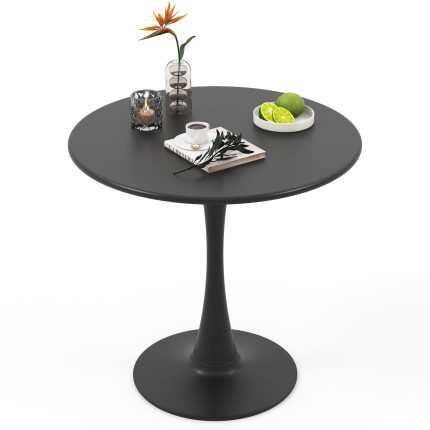 Giantex Black Round Dining Table