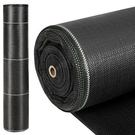 Giantex 6.5x330 FT Weed Barrier Landscape Fabric, 3.2OZ Heavy-Duty Permeable Woven PP Ground Cover - 6.5FTx330FT-3.2OZ