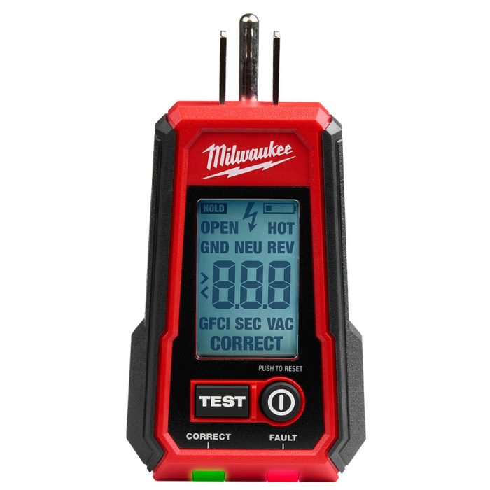 Milwaukee 2224-20 Digital GFCI Receptacle Tester - Image 1