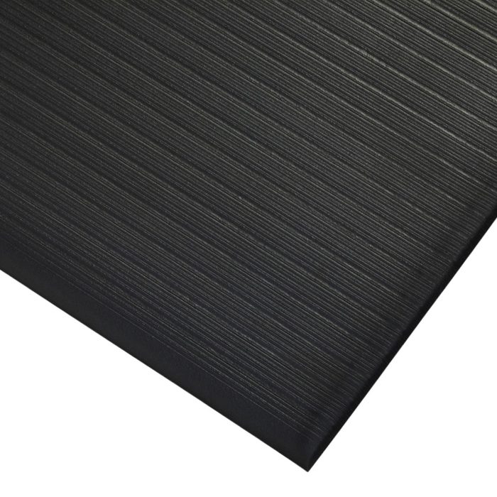 Kumfi Rib Mat, Black - 120cm x 18.3m - Image 1