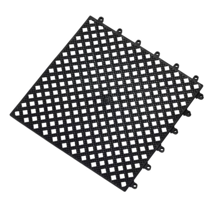 Interlocking Duckboard Kumfi Tile PVC High-Grip Mat - 30x30cm - Image 1