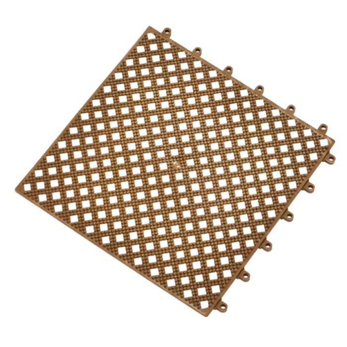 Interlocking Duckboard Kumfi Tile PVC High-Grip Mat - 30x30cm - Image 1