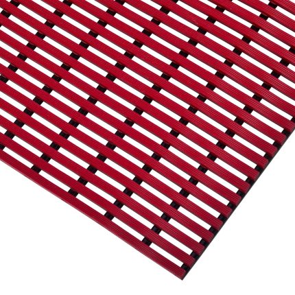 Interflex Duckboard Walkway Mat - Red 80cm x 10m Roll