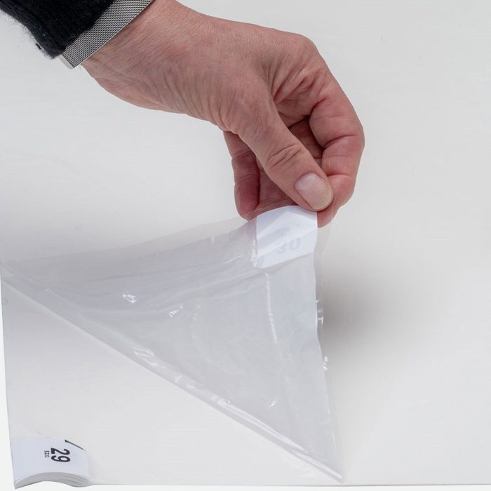 Sticky Step Plastic Self-Adhesive Tack Mat (4 Pack) - White 48cm x 110cm - Image 1