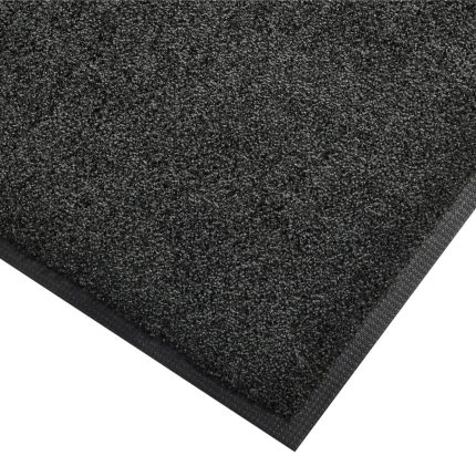 Lustre Heavy Duty Machine Washable Rubber Backed Entrance Mat - Charcoal 60cm x 85cm