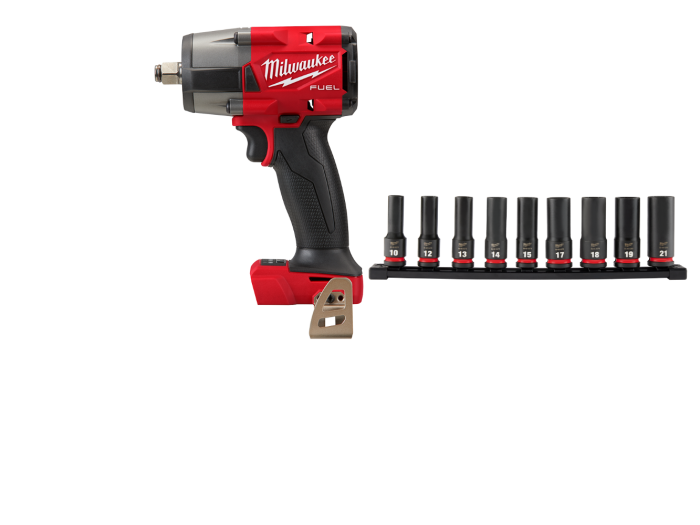 Milwaukee 2962-20MET M18 FUEL 18V 1/2" Mid-Torque Impact Wrench w/ Sockets - Image 1