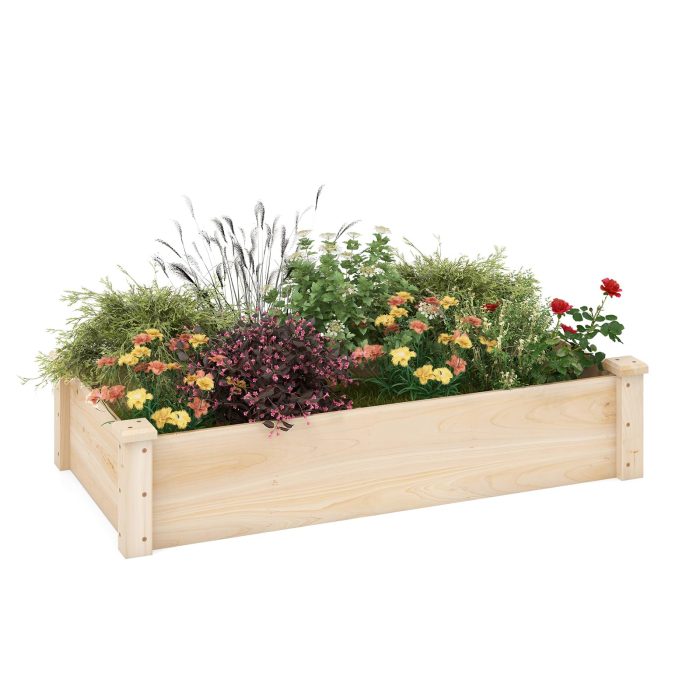 Giantex Wooden Raised Garden Bed - Image 1