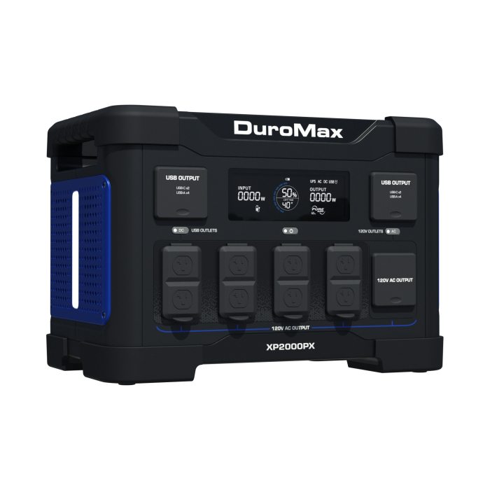 DuroMax XP2000PX 2000 Watt 1843 Wh LiFePO4 Portable Battery Backup Power Station - Image 1