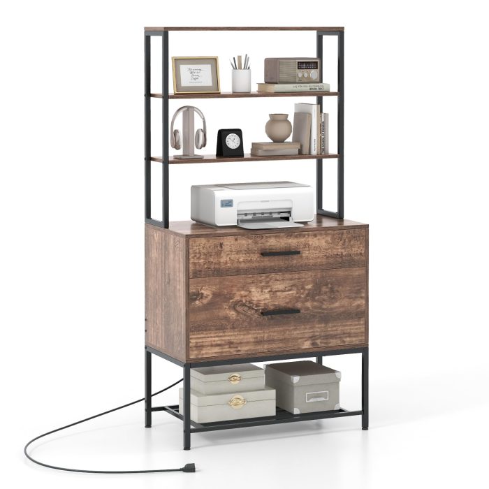 Giantex Tall 2-Drawer File Cabinet - Filing Cabinet - Image 1