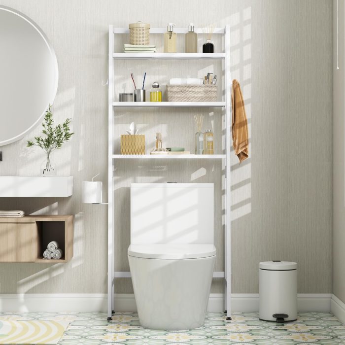 Giantex Over The Toilet Storage Shelf - 3-Tier Freestanding Above Toilet Rack - Image 1