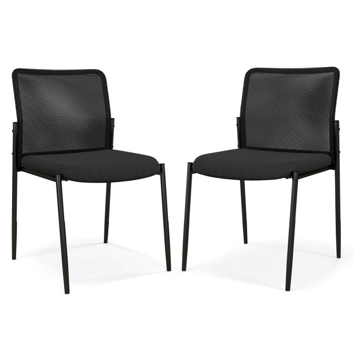 Giantex Waiting Room Chairs - Stackable Guest Chairs w/Ergonomic Backrest - Image 1