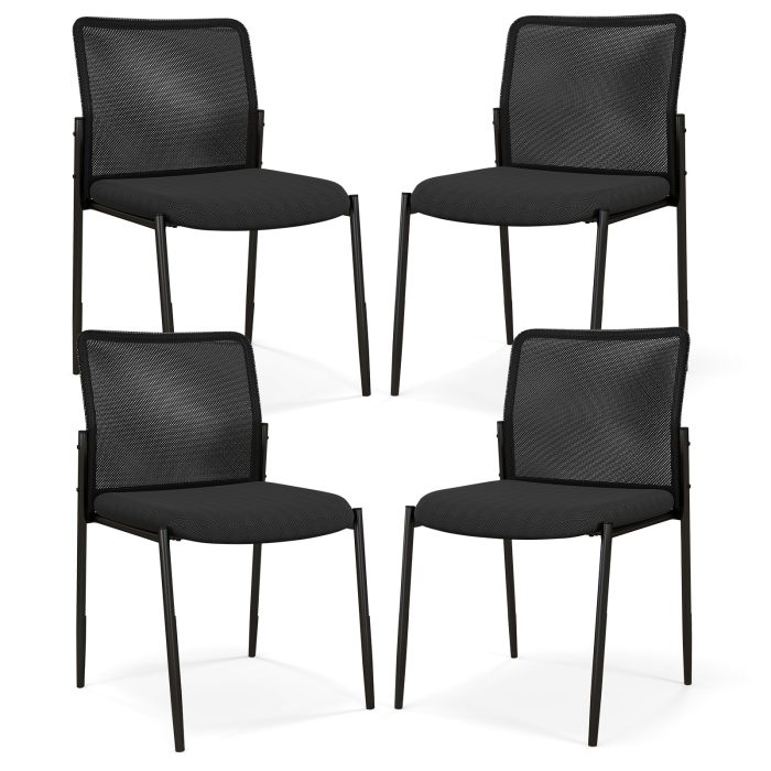 Giantex Waiting Room Chairs - Stackable Guest Chairs w/Ergonomic Backrest - Image 1