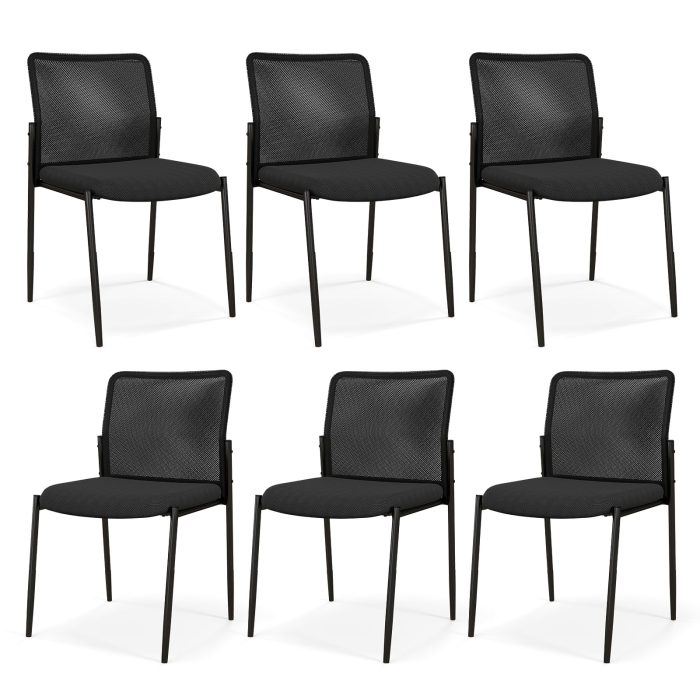 Giantex Waiting Room Chairs - Stackable Guest Chairs w/Ergonomic Backrest - Image 1
