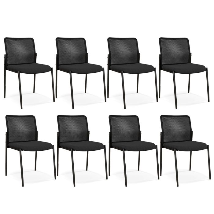 Giantex Waiting Room Chairs - Stackable Guest Chairs w/Ergonomic Backrest - Image 1