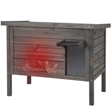Giantex Outdoor Cat House - Weatherproof Feral Cat Shelter with All-Round Foam Insulated