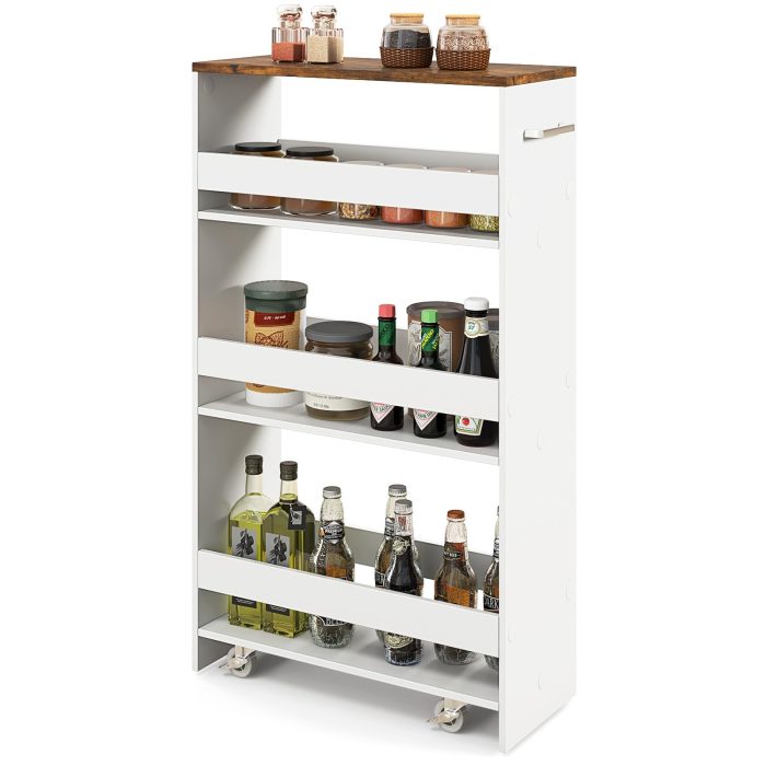Giantex 4 Tier Rolling Slim Storage Cart - Image 1