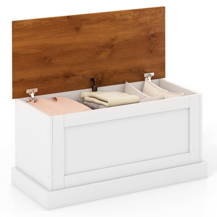 Giantex Storage Bench, 35.5” Storage Trunk with Safety Metal Hinge - Image 1