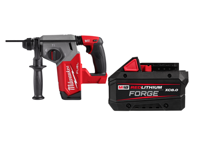 Milwaukee 2912-20B8F M18 FUEL 18V 1" SDS Plus Rotary Hammer w/ 8AH Forge Battery - Image 1