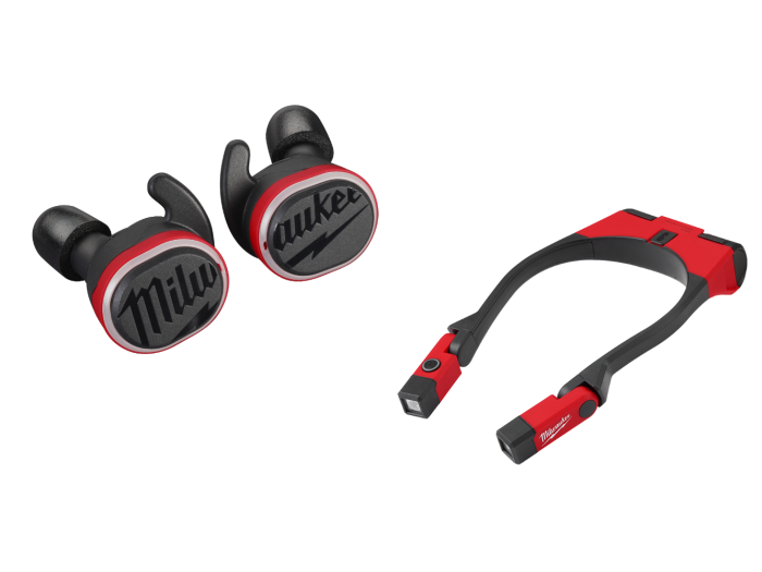 Milwaukee 2191-21NL USB Jobsite Ear Buds w/ 400L Neck Light - Image 1