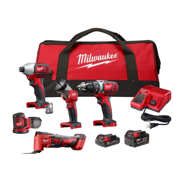 Milwaukee 2691-25MT M18 18V Cordless Lithium-Ion 5 Tool Combo Kit - Image 1