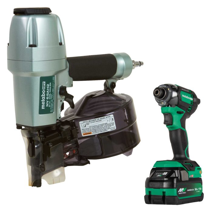 Metabo HPT KNV65AH2M 2-1/2" Coil Siding Nailer w/ Impact Driver Kit - Image 1