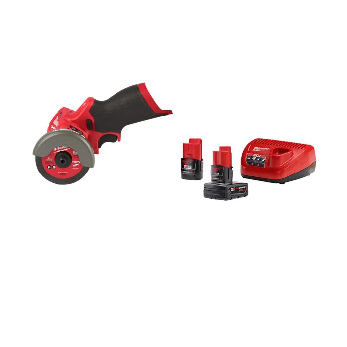 Milwaukee 2522-20x2BSK M12 FUEL 12V 3" Compact Cut Off Tool w/ Starter Kit - Image 1