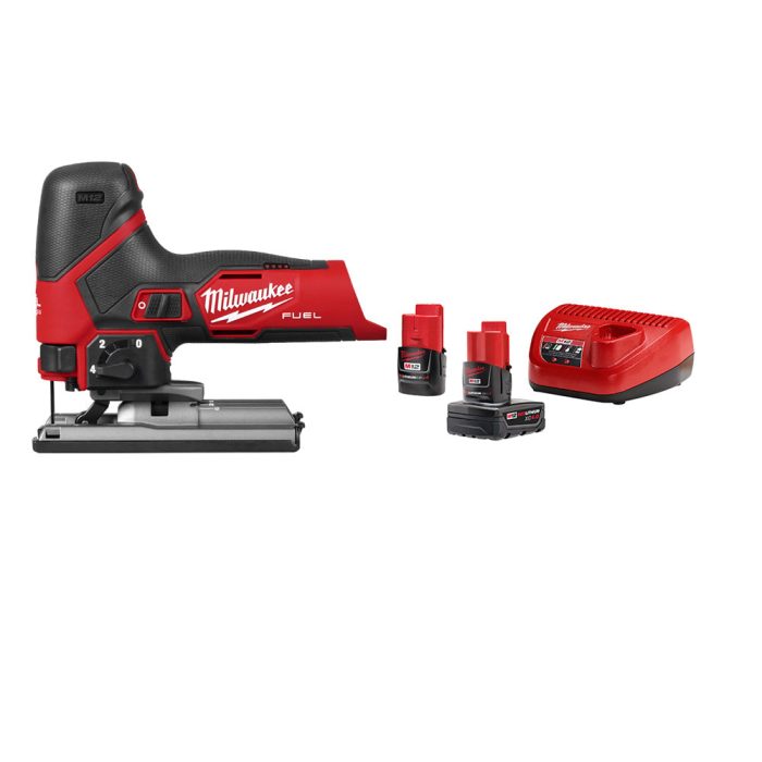 Milwaukee 2545-20x2BSK M12 FUEL 12V Jig Saw w/ 4AH and 2AH Starter Kit - Image 1