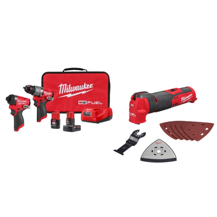 Milwaukee 3497-22OMT M12 FUEL 12V 2-Tool Cordless Combo Kit w/ Multi-Tool - Image 1