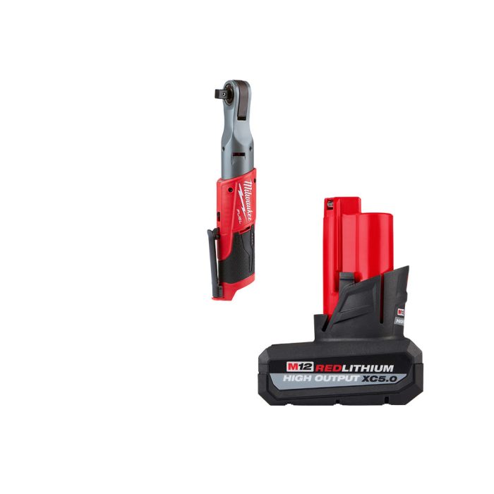 Milwaukee 2558-20x5HO M12 FUEL 12V 1/2" Ratchet w/ 5AH Battery - Image 1