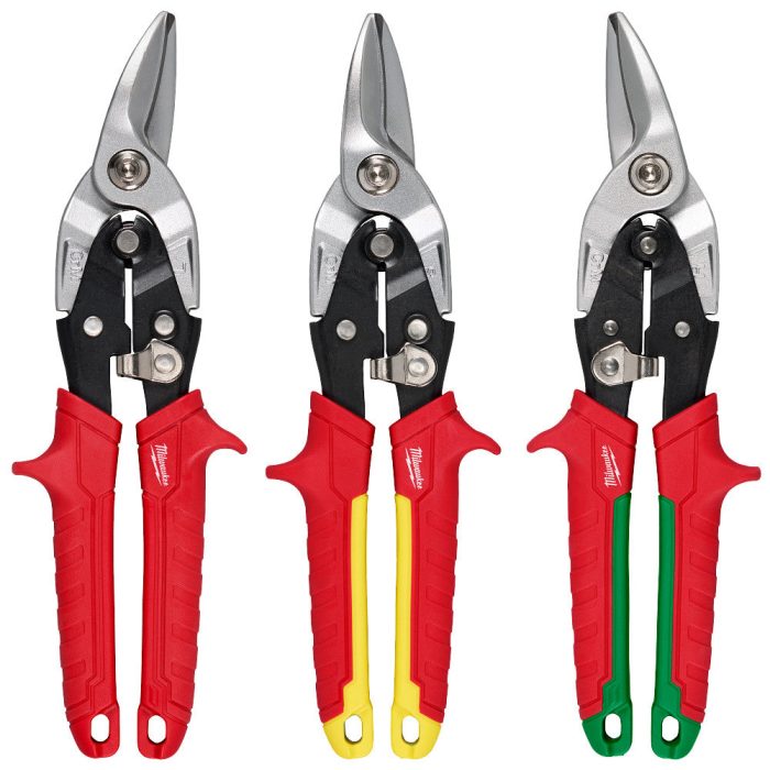 Milwaukee 48-22-4563 Durable Aviation Snip Set w/ Color Coded Handles - 3 PC - Image 1