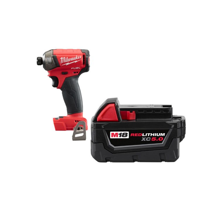 Milwaukee 2760-20X5 M18 FUEL SURGE 18V 1/4" Hex Hydraulic Driver w/ 5Ah Battery - Image 1