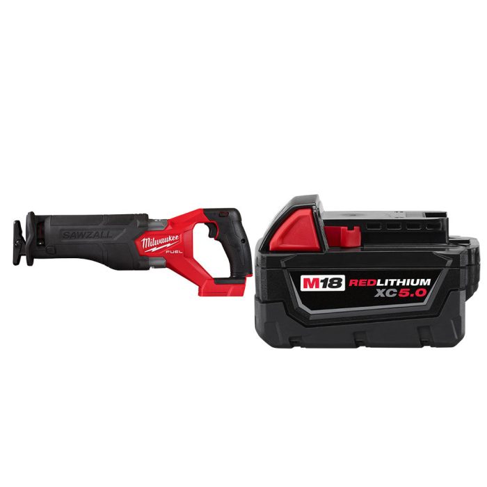 Milwaukee 2821-20X5 M18 FUEL 18V SAWZALL Recip Saw w/ 5Ah Battery - Image 1