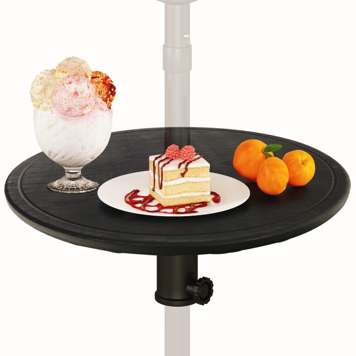 Giantex Umbrella Table - 20" Outdoor Side Table with 1.5" Umbrella Hole, Height Adjustable Knob - Image 1