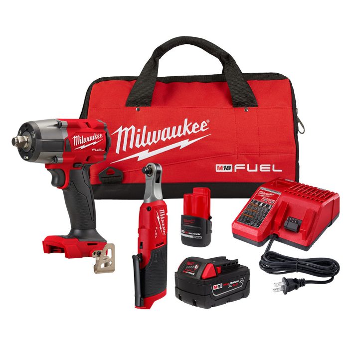 Milwaukee 3890-22 M18 FUEL 18V & M12 FUEL 12V Li-Ion Cordless 2-Tool Combo Kit - Image 1