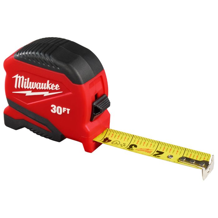 Milwaukee 48-22-1730 30' Compact Impact Resistant Tape Measure w/ Belt Clip - Image 1