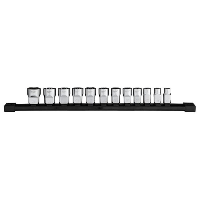 Milwaukee 48-22-9520 3/8" Drive 12-Point Metric Socket Set - 12 PC - Image 1