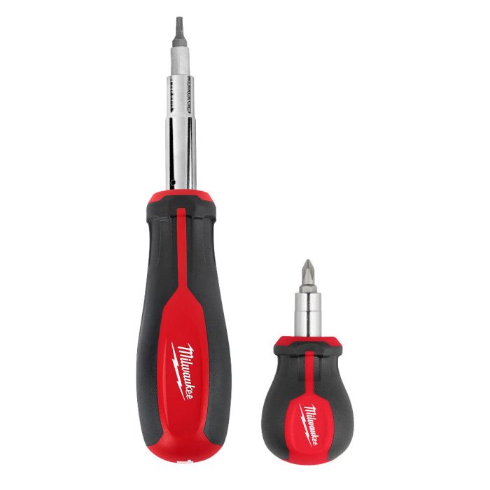 Milwaukee 48-22-2763 2pc 11-in-1 Multi-Bit Screwdriver and 6-in-1 Stubby Multi - Image 1