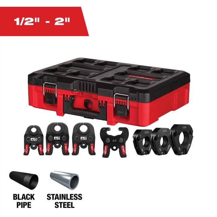 Milwaukee 49-16-2683 1/2"- 2" IPS-P Jaw Pivoting Ring Kit for M18 Press Tools - Image 1