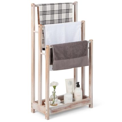 Giantex Towel Rack for Bathroom - 3 Tier Freestanding Towel Racks with Storage Shelf