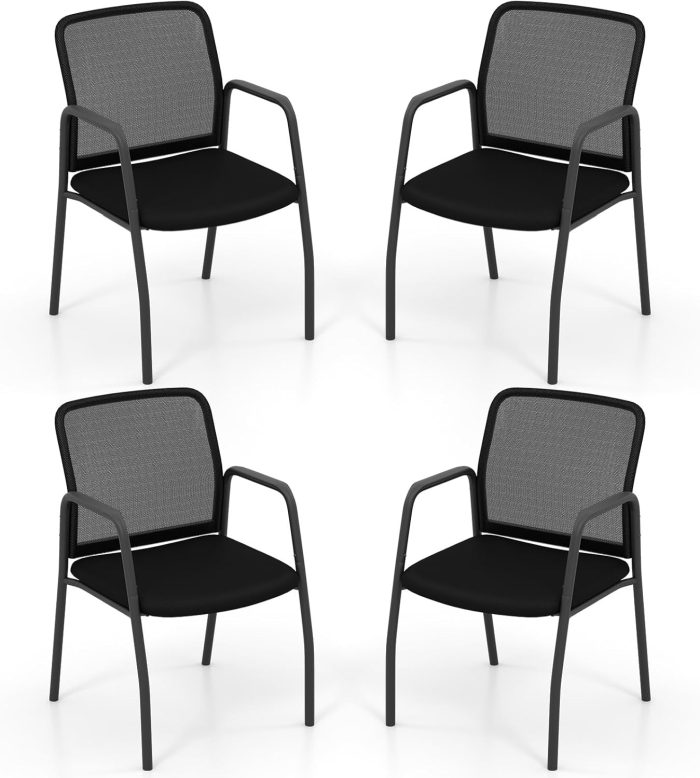 Giantex Office Guest Chair, Waiting Room Chairs with Mesh Back - 2 - Image 1