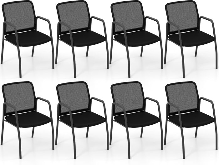 Giantex Office Guest Chair, Waiting Room Chairs with Mesh Back - 4 - Image 1