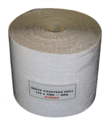 Riken White Zinc Stearate Coated Anti Clog Sanding Rolls 115mm x 10m - 220grit
