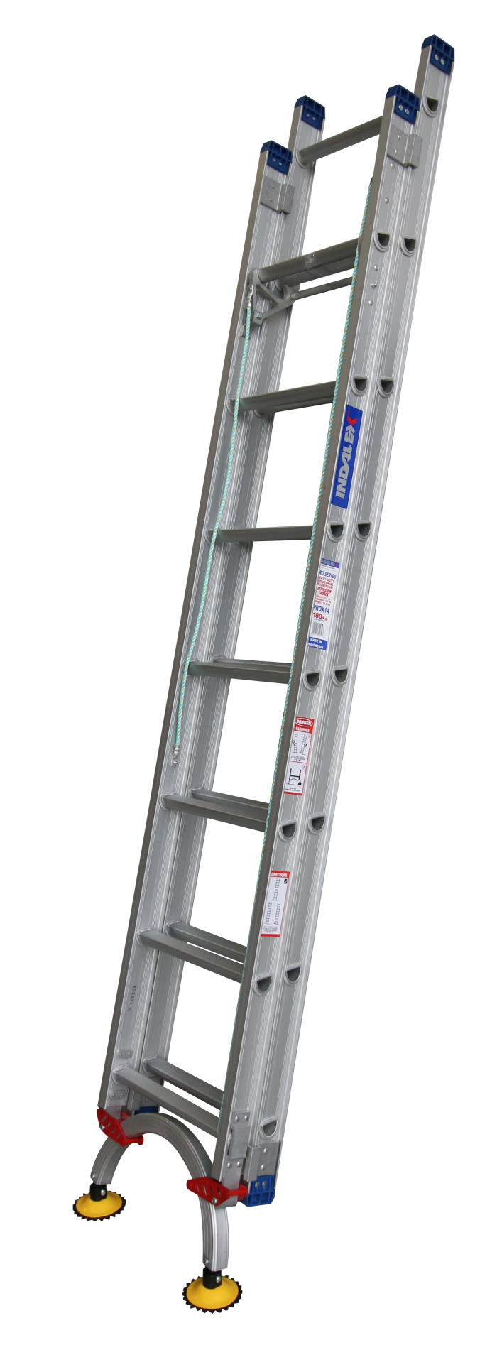 Pro-Series Extension Aluminium Ladders with Level Arc Fitted - Industrial Rated - Image 1