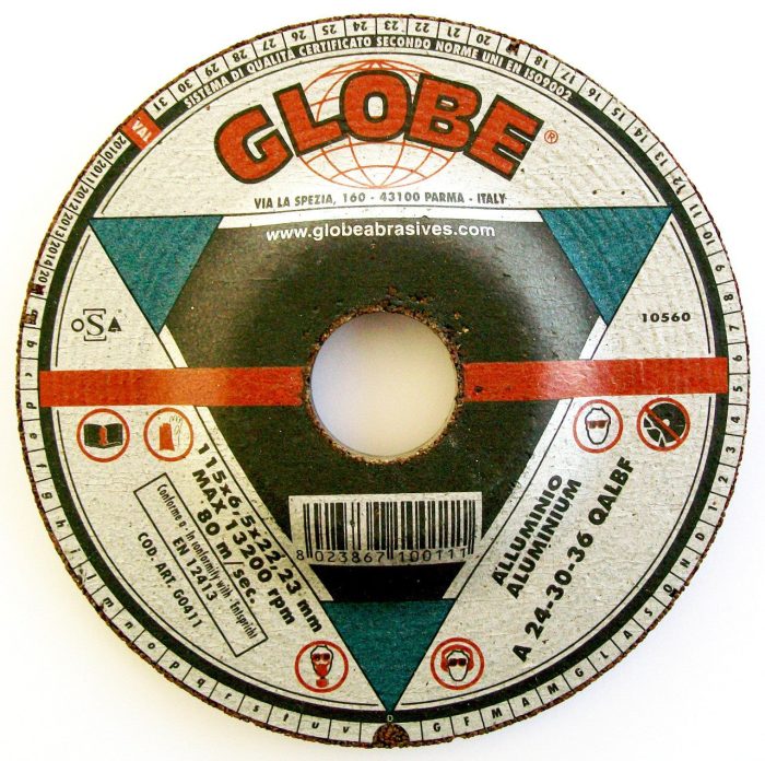Globe Reinforced Aluminium Grinding Discs - 125 x 6.5 x 22 - Image 1
