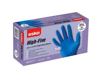 Disposable High-Risk Extended Cuff Latex Gloves 50pk - Medium