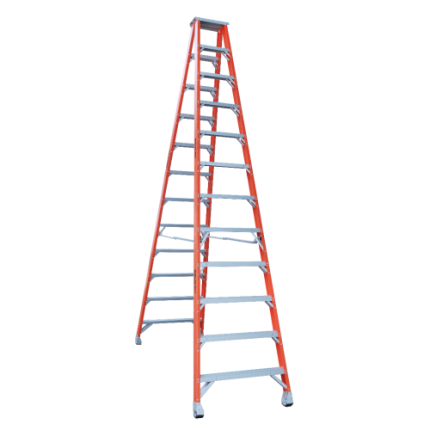 Pro Series Industrial Fibreglass Double Sided Step Ladder - 3.60M